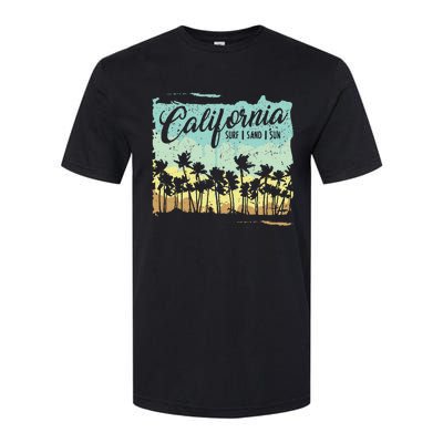 California Surfing Beach Summer Vintage Retro Surf Gift Softstyle® CVC T-Shirt