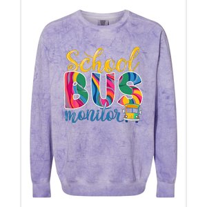 Cute School Bus Monitor Colorblast Crewneck Sweatshirt