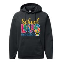 Cute School Bus Monitor Performance Fleece Hoodie