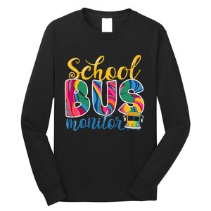 Cute School Bus Monitor Long Sleeve Shirt