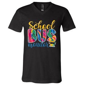 Cute School Bus Monitor V-Neck T-Shirt