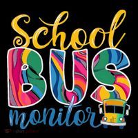 Cute School Bus Monitor Drawstring Bag
