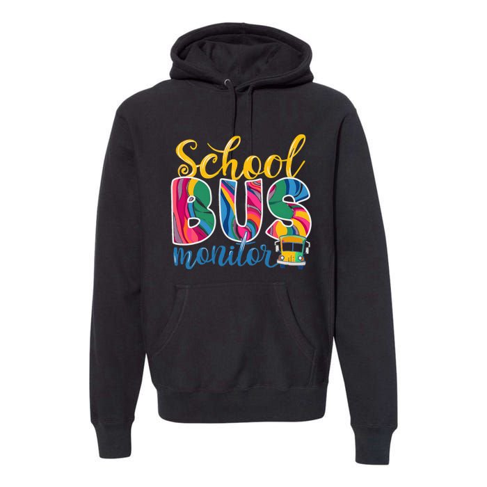 Cute School Bus Monitor Premium Hoodie