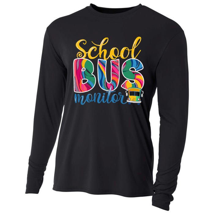 Cute School Bus Monitor Cooling Performance Long Sleeve Crew