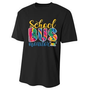 Cute School Bus Monitor Performance Sprint T-Shirt