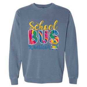 Cute School Bus Monitor Garment-Dyed Sweatshirt