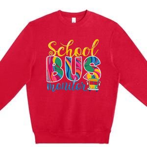 Cute School Bus Monitor Premium Crewneck Sweatshirt