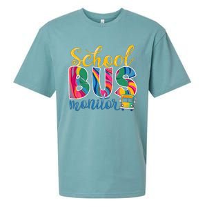 Cute School Bus Monitor Sueded Cloud Jersey T-Shirt