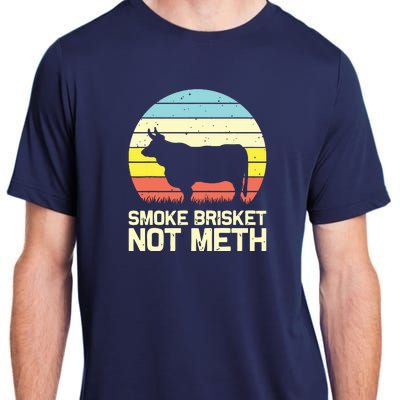 Cool Smoke Brisket Not Meth Funny Grilling Adult ChromaSoft Performance T-Shirt