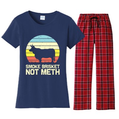 Cool Smoke Brisket Not Meth Funny Grilling Women's Flannel Pajama Set