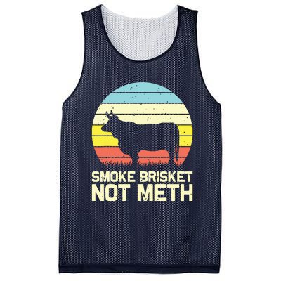 Cool Smoke Brisket Not Meth Funny Grilling Mesh Reversible Basketball Jersey Tank