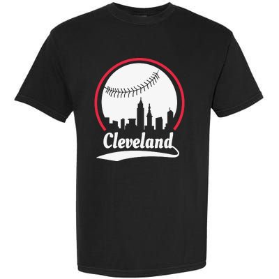 Cleveland Skyline Baseball Garment-Dyed Heavyweight T-Shirt