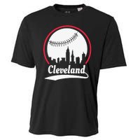 Cleveland Skyline Baseball Cooling Performance Crew T-Shirt