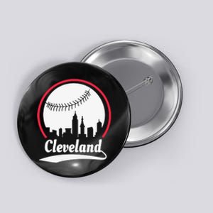 Cleveland Skyline Baseball Button