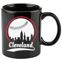 Cleveland Skyline Baseball 11oz C Handle Ceramic Mug