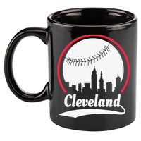 Cleveland Skyline Baseball 11oz C Handle Ceramic Mug