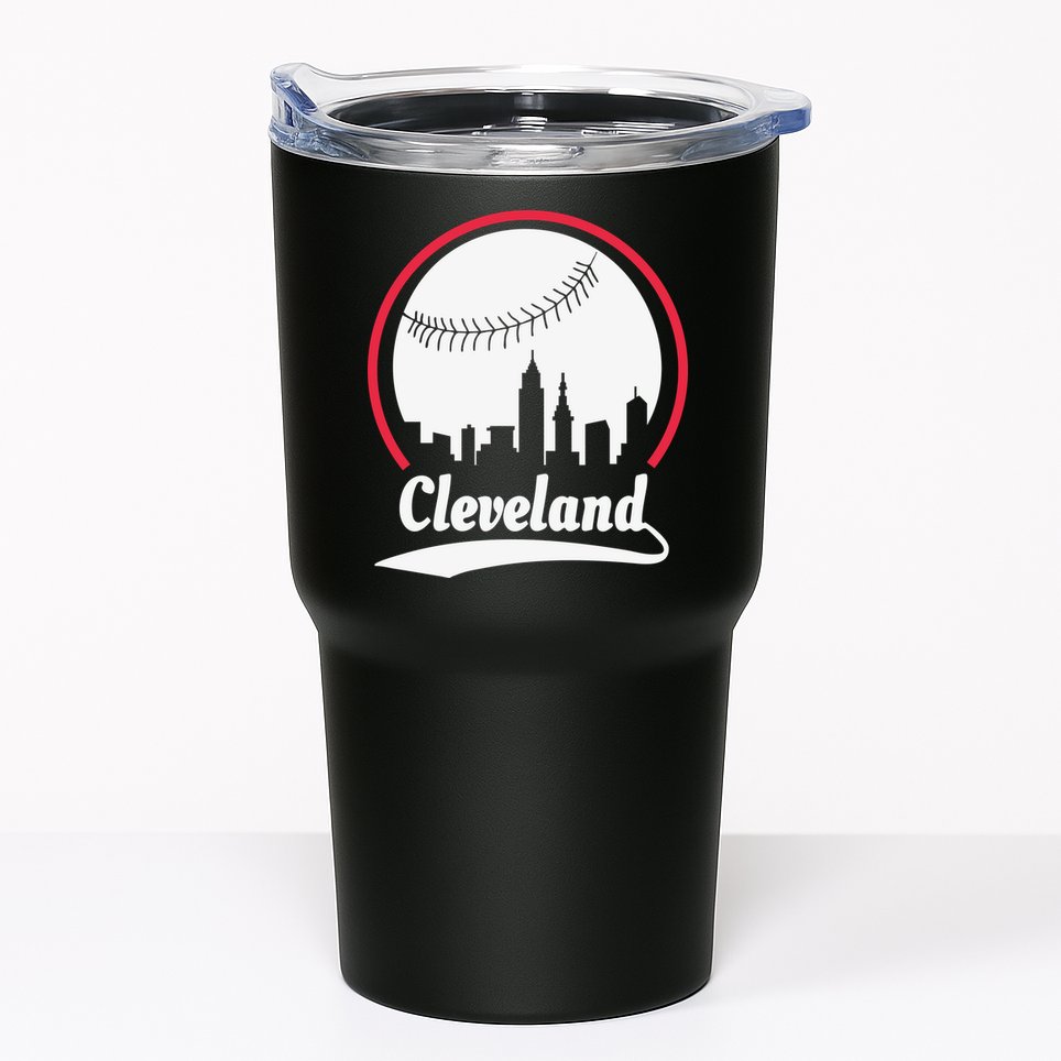 Cleveland Skyline Baseball Tumbler