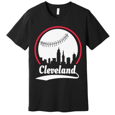 Cleveland Skyline Baseball Premium T-Shirt
