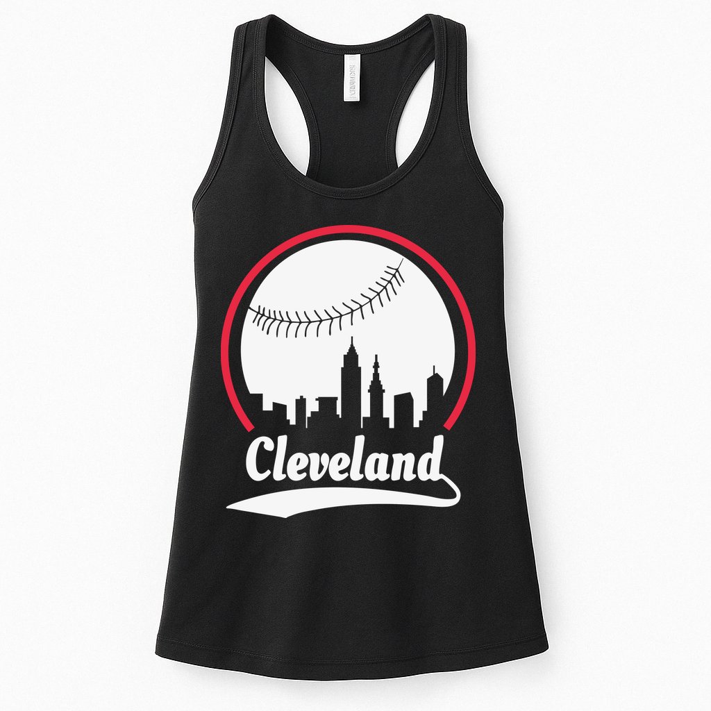 Cleveland Skyline Baseball Womens Tank Top