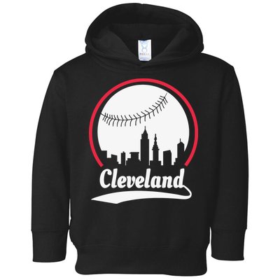 Cleveland Skyline Baseball Toddler Hoodie