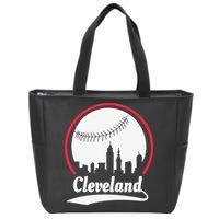 Cleveland Skyline Baseball Zip Tote Bag