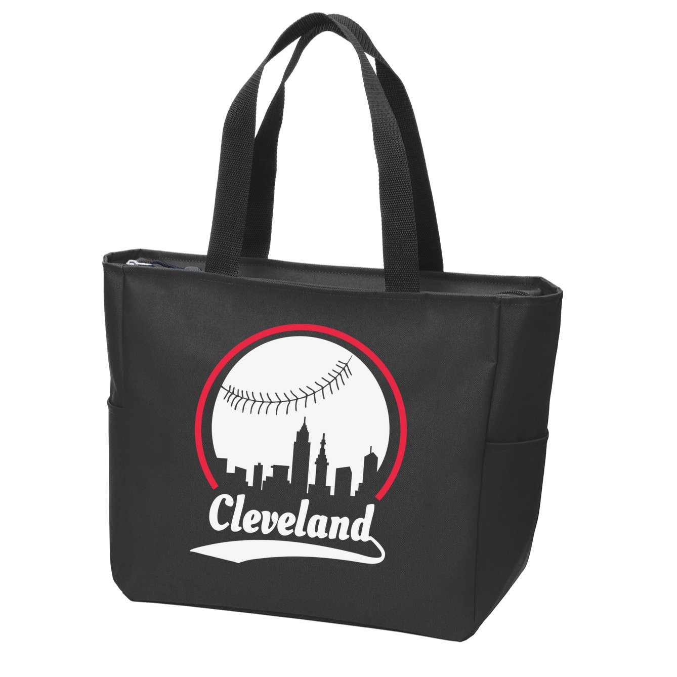 Cleveland Skyline Baseball Zip Tote Bag