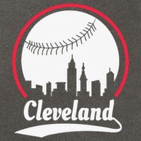 Cleveland Skyline Baseball Cotton Canvas Backpack