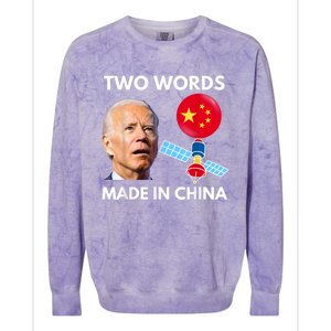 Chinese Spy Balloon Funny Surveillance Joe Biden China Flag Colorblast Crewneck Sweatshirt