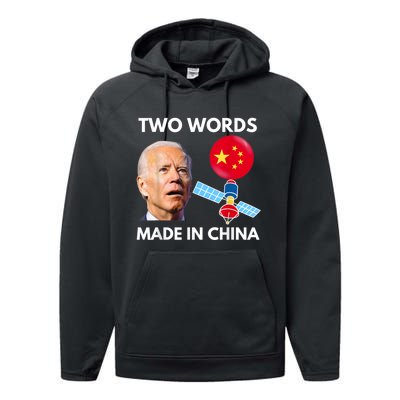 Chinese Spy Balloon Funny Surveillance Joe Biden China Flag Performance Fleece Hoodie