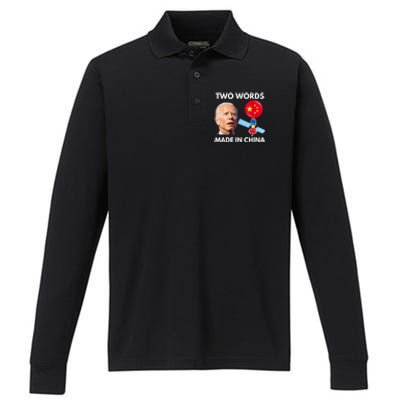 Chinese Spy Balloon Funny Surveillance Joe Biden China Flag Performance Long Sleeve Polo