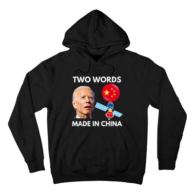 Chinese Spy Balloon Funny Surveillance Joe Biden China Flag Hoodie