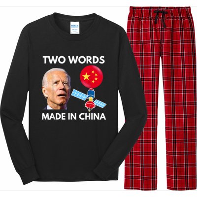 Chinese Spy Balloon Funny Surveillance Joe Biden China Flag Long Sleeve Pajama Set