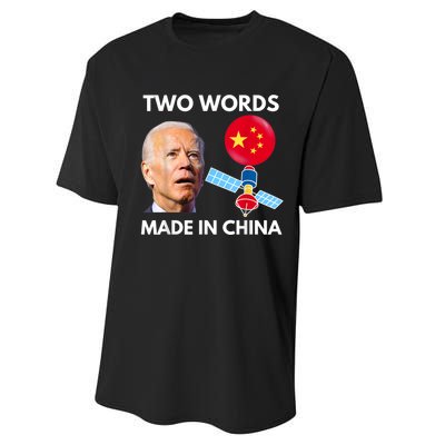 Chinese Spy Balloon Funny Surveillance Joe Biden China Flag Performance Sprint T-Shirt