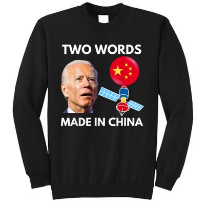 Chinese Spy Balloon Funny Surveillance Joe Biden China Flag Tall Sweatshirt