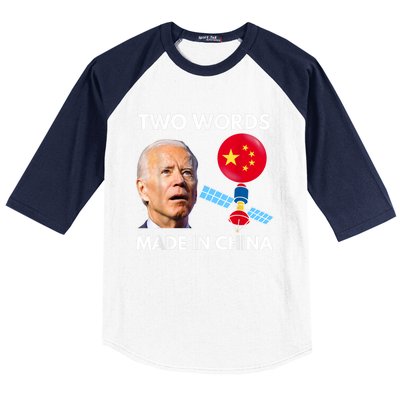 Chinese Spy Balloon Funny Surveillance Joe Biden China Flag Baseball Sleeve Shirt