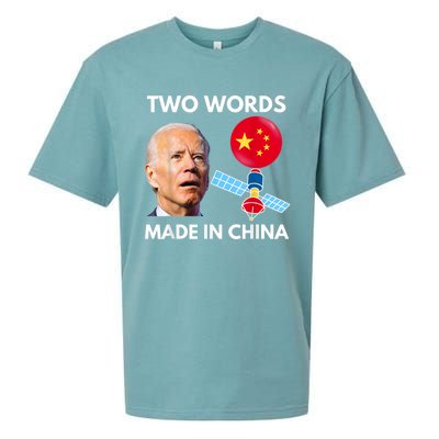 Chinese Spy Balloon Funny Surveillance Joe Biden China Flag Sueded Cloud Jersey T-Shirt