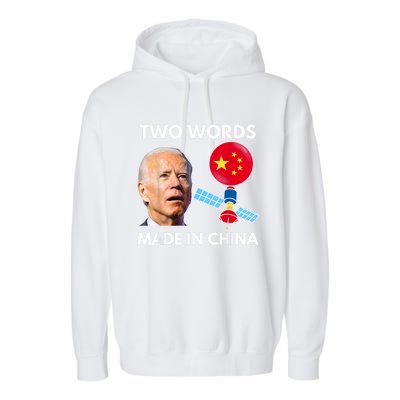 Chinese Spy Balloon Funny Surveillance Joe Biden China Flag Garment-Dyed Fleece Hoodie