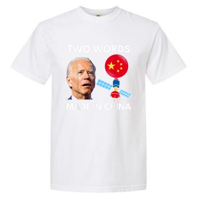 Chinese Spy Balloon Funny Surveillance Joe Biden China Flag Garment-Dyed Heavyweight T-Shirt