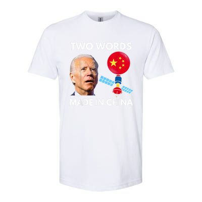 Chinese Spy Balloon Funny Surveillance Joe Biden China Flag Softstyle® CVC T-Shirt