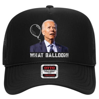 Chinese Spy Balloon Funny Surveillance Joe Biden High Crown Mesh Back Trucker Hat