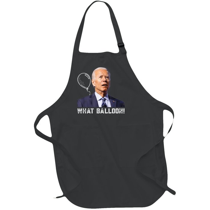 Chinese Spy Balloon Funny Surveillance Joe Biden Full-Length Apron With Pockets