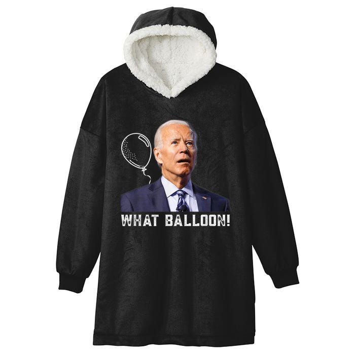 Chinese Spy Balloon Funny Surveillance Joe Biden Hooded Wearable Blanket