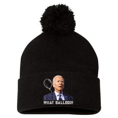 Chinese Spy Balloon Funny Surveillance Joe Biden Pom Pom 12in Knit Beanie