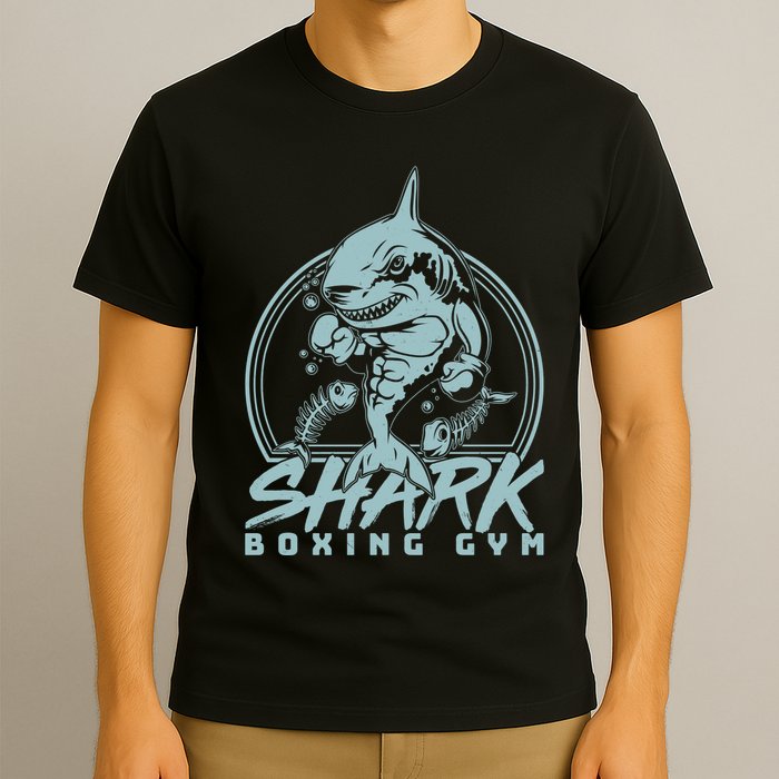 Cool Shark Boxing Gym Logo T-Shirt