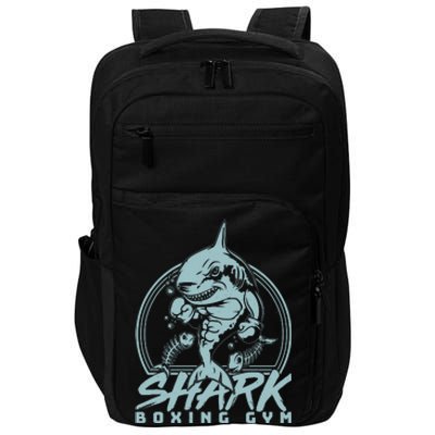 Cool Shark Boxing Gym Logo Impact Tech Backpack