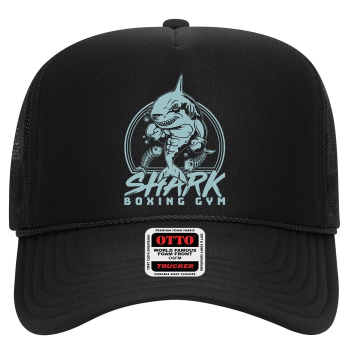 Cool Shark Boxing Gym Logo Trucker Hat