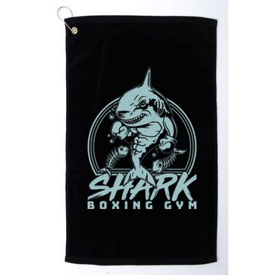 Cool Shark Boxing Gym Logo Platinum Collection Golf Towel