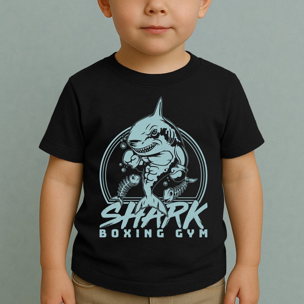 Cool Shark Boxing Gym Logo Toddler T-Shirt