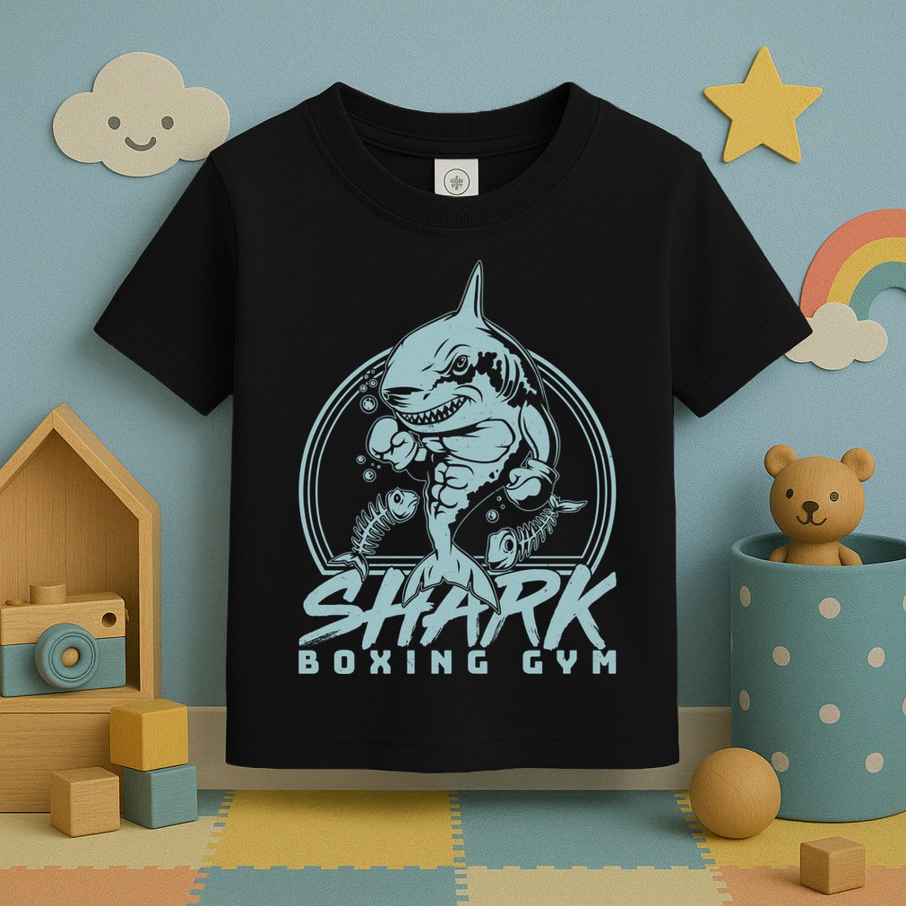 Cool Shark Boxing Gym Logo Toddler T-Shirt