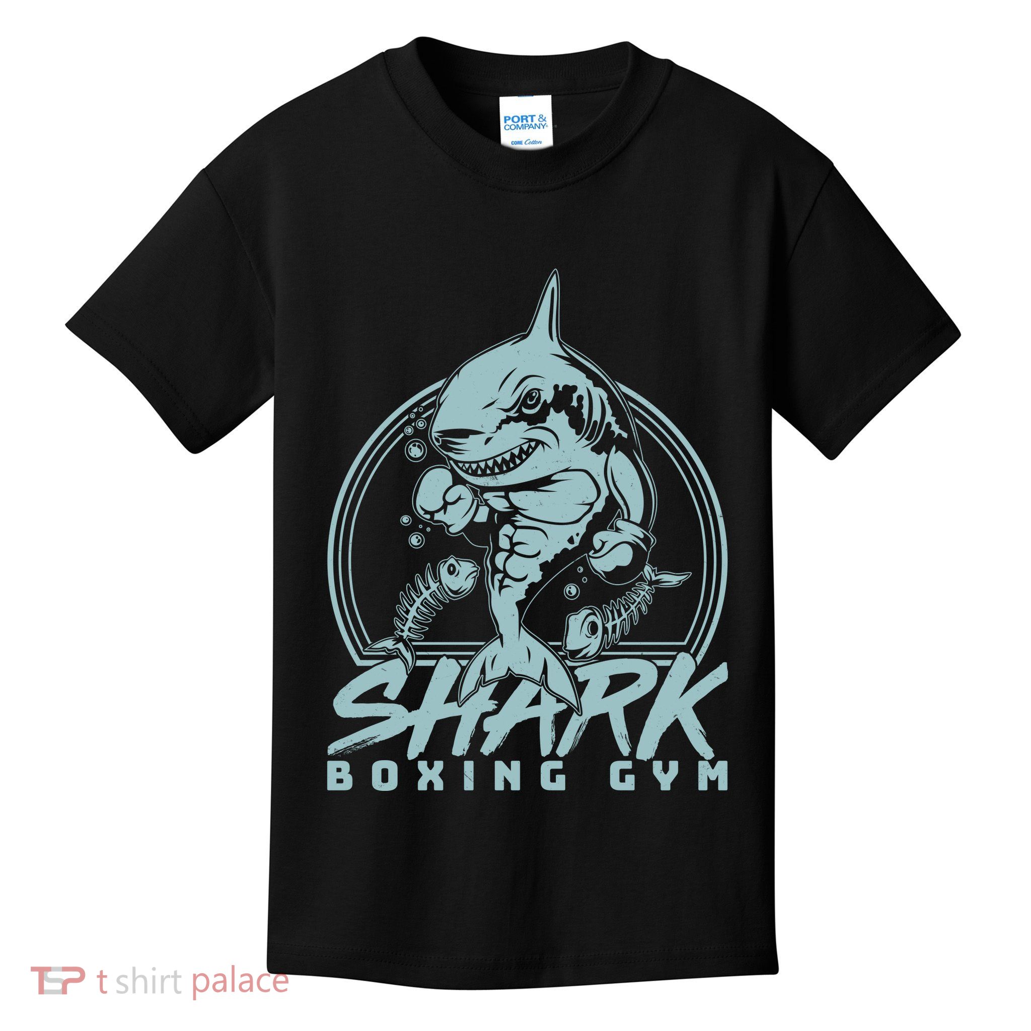 Cool Shark Boxing Gym Logo Kids T-Shirt